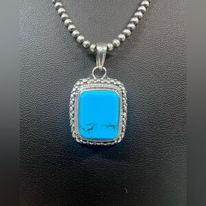Sterling Silver Turquoise Pendant